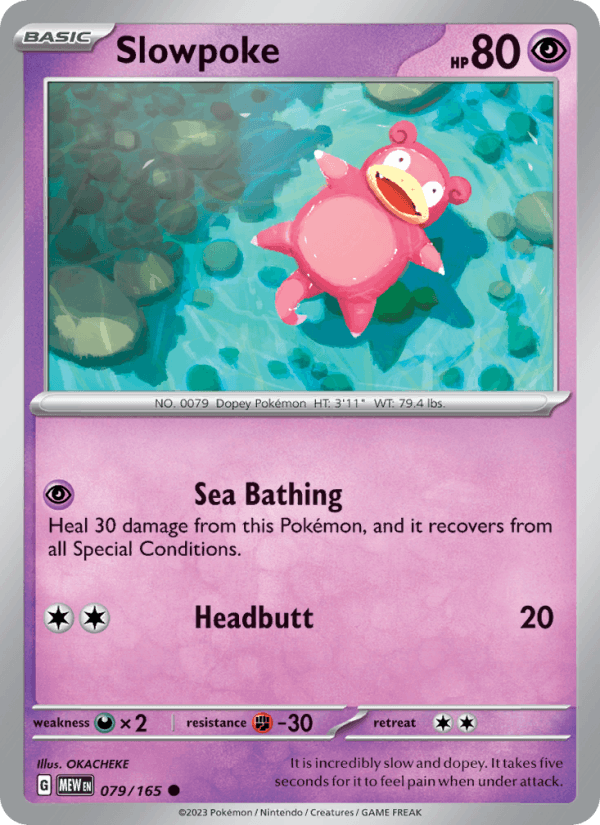Slowpoke 79/165 151 English Pokémon card