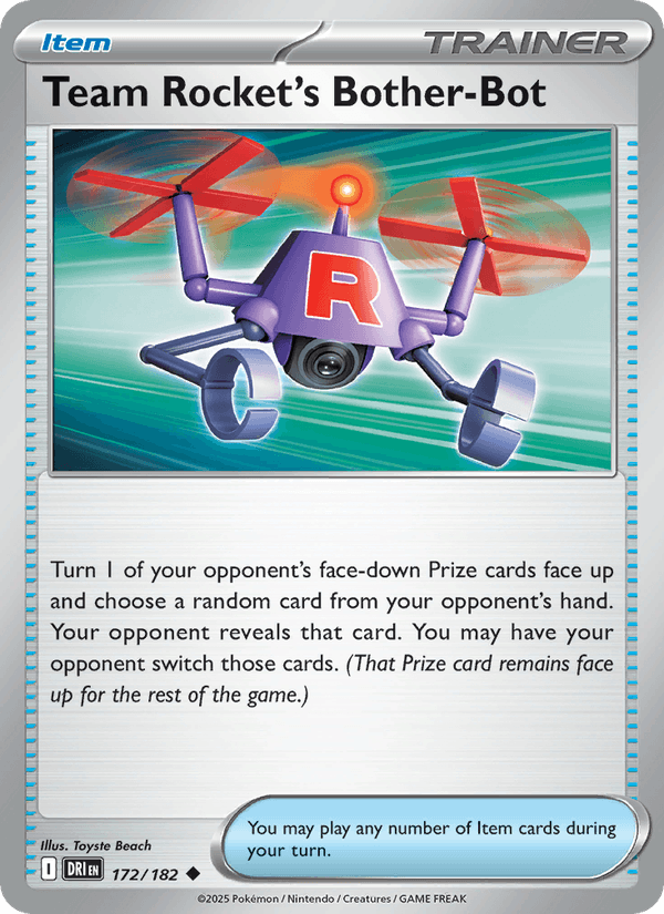Team Rocket's Bother-Bot 172/182 Destined Rivals English Pokémon card