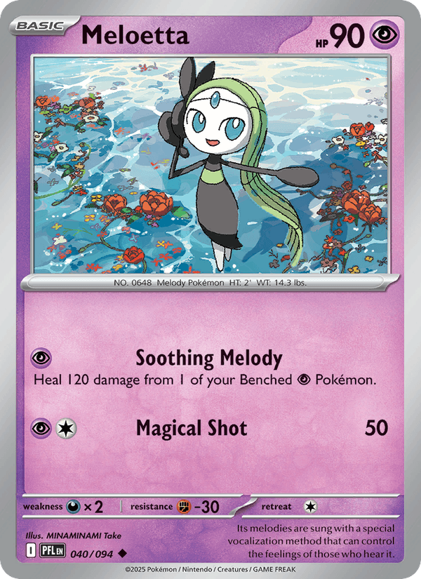 Meloetta 40/94 Phantasmal Flames English Pokémon card