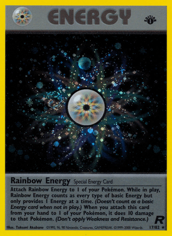 Rainbow Energy 17/82 Team Rocket English Pokémon card
