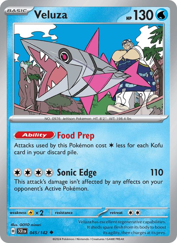 Veluza 45/142 Stellar Crown English Pokémon card