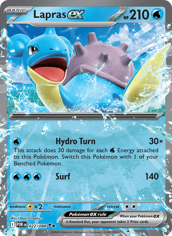 Lapras ex 22/88 Perfect Order English Pokémon card