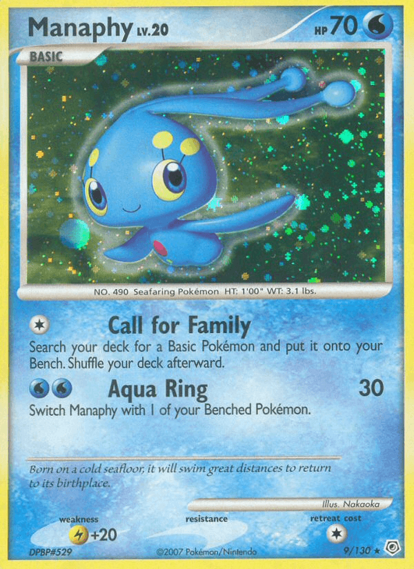 Manaphy 9/130 Diamond & Pearl English Pokémon card