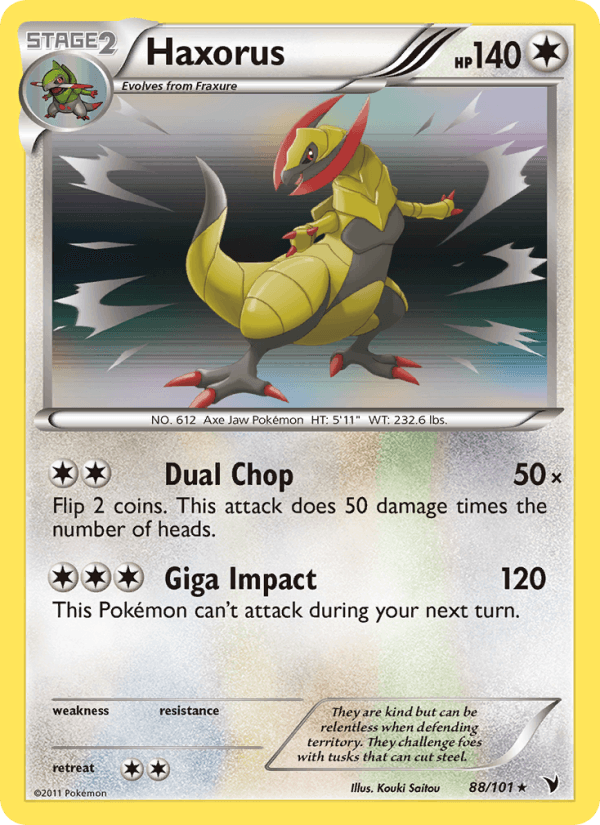 Haxorus 88/101 Noble Victories English Pokémon card