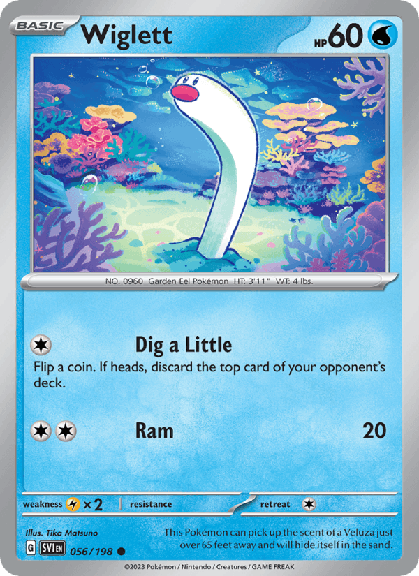 Wiglett 56/198 Scarlet & Violet English Pokémon card