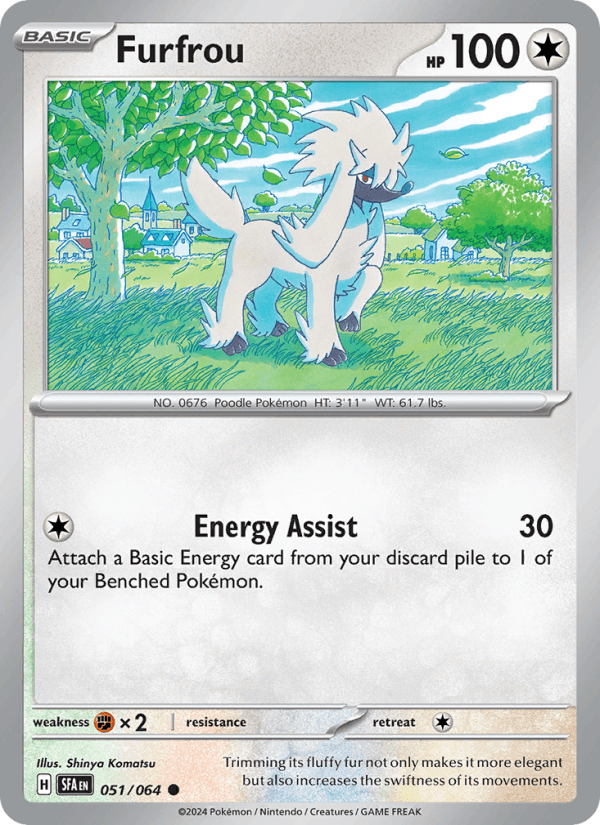 Furfrou 51/64 Shrouded Fable English Pokémon card