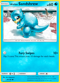 Alolan Sandshrew 28/156 Ultra Prism English Pokémon card