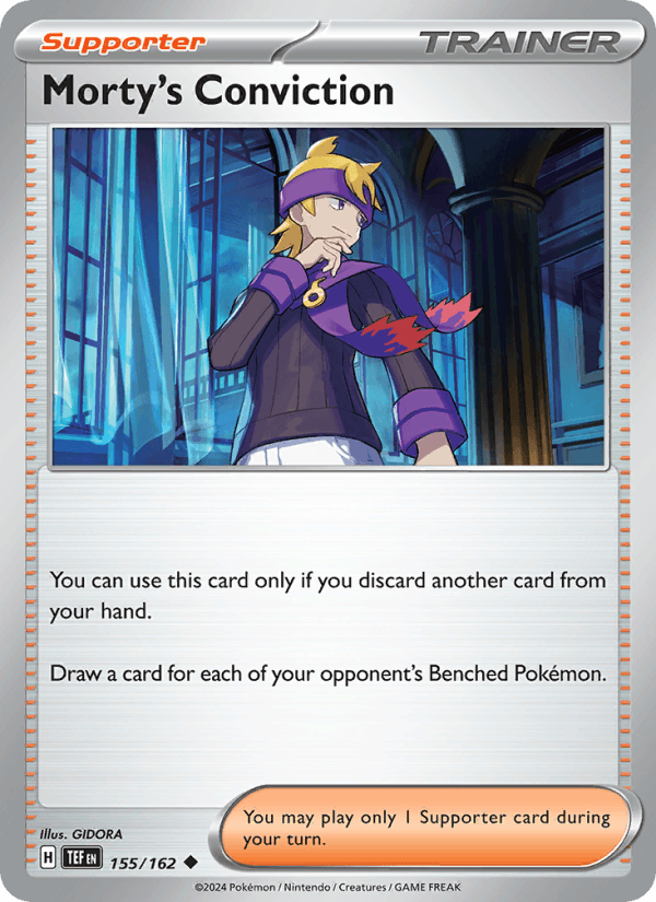 Morty's Conviction 155/162 Temporal Forces English Pokémon card