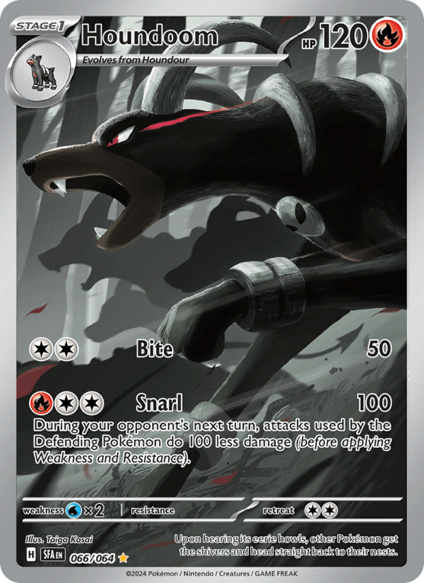 Houndoom 66/64 Shrouded Fable English Pokémon card
