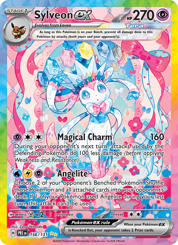 Sylveon ex 156/131 Prismatic Evolutions English Pokémon card