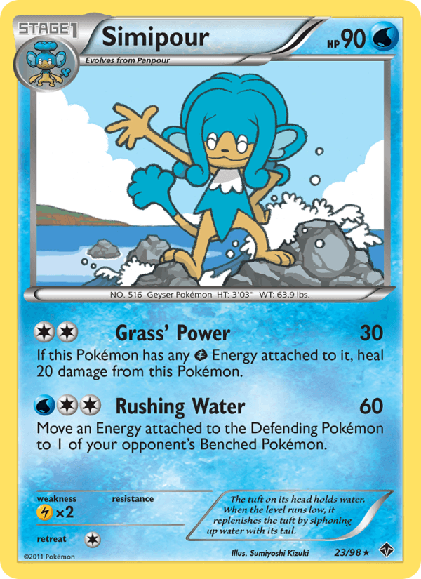 Simipour 23/98 Emerging Powers English Pokémon card