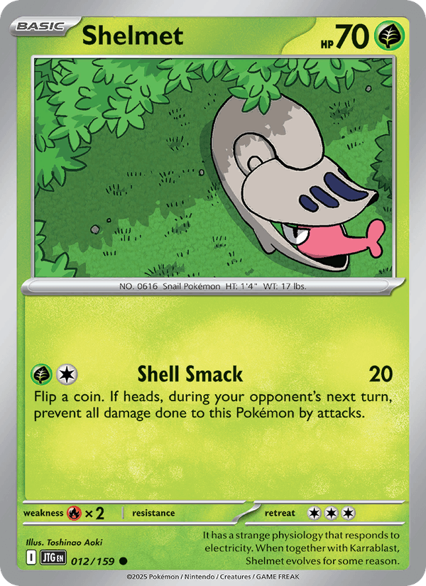 Shelmet 12/159 Journey Together English Pokémon card