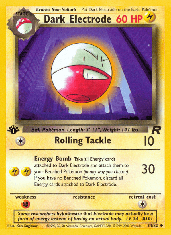 Dark Electrode 34/82 Team Rocket English Pokémon card