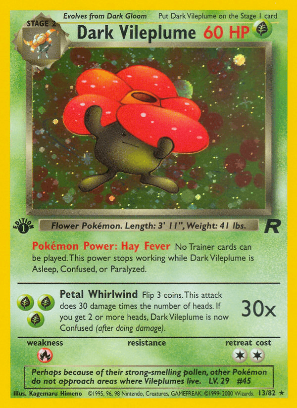 Dark Vileplume 13/82 Team Rocket English Pokémon card