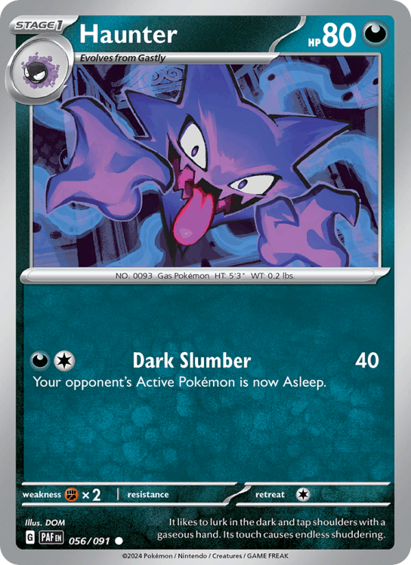 Haunter 56/91 Paldean Fates English Pokémon card
