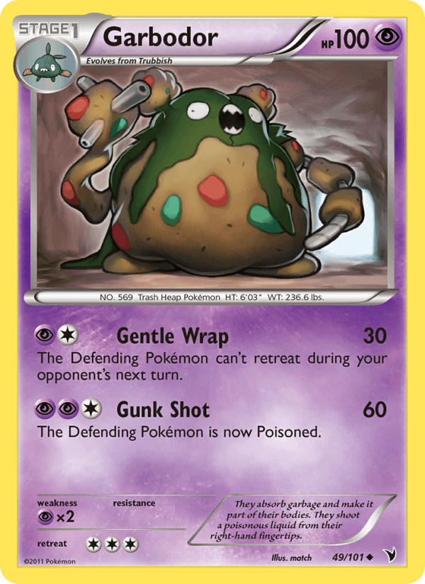 Garbodor 49/101 Noble Victories English Pokémon card