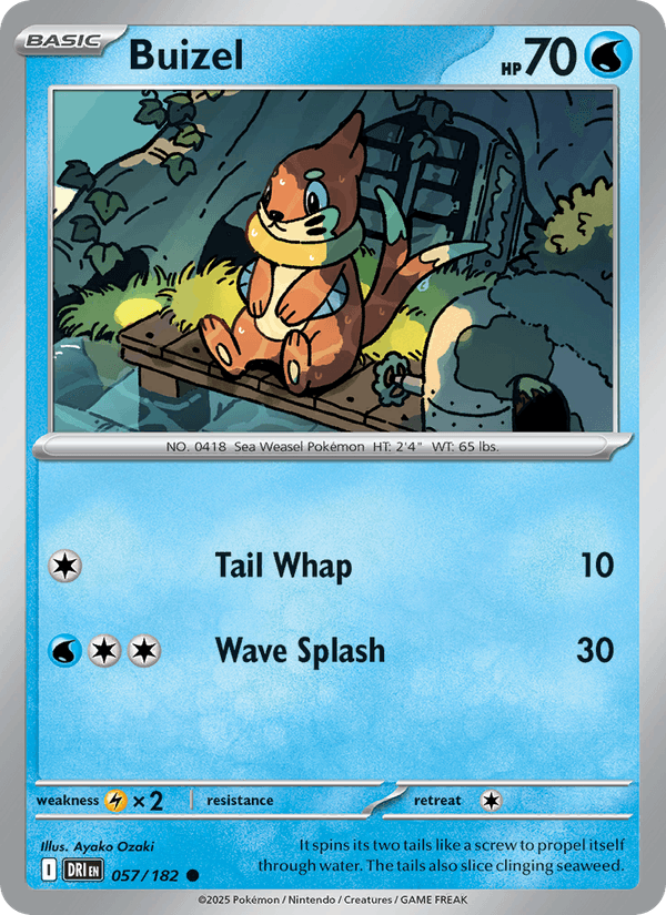 Buizel 57/182 Destined Rivals English Pokémon card