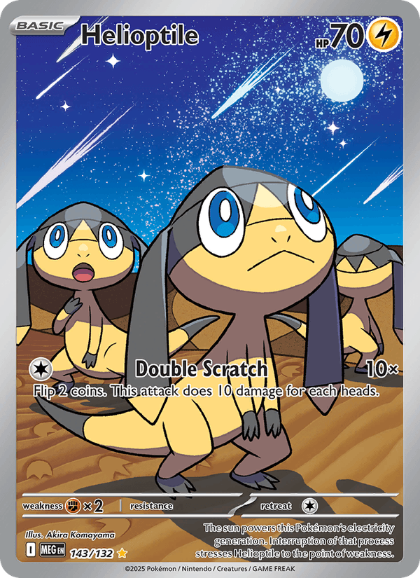 Helioptile 143/132 Mega Evolution English Pokémon card