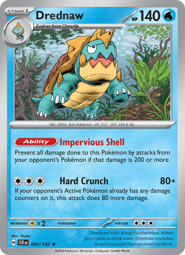 Drednaw 44/142 Stellar Crown English Pokémon card