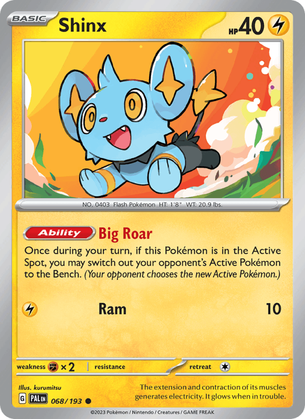 Shinx 68/193 Paldea Evolved English Pokémon card