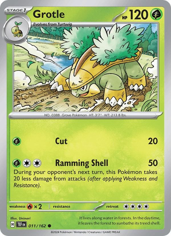 Grotle 11/162 Temporal Forces English Pokémon card