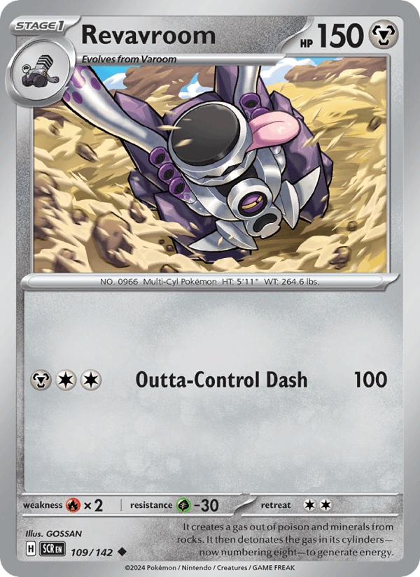Revavroom 109/142 Stellar Crown English Pokémon card