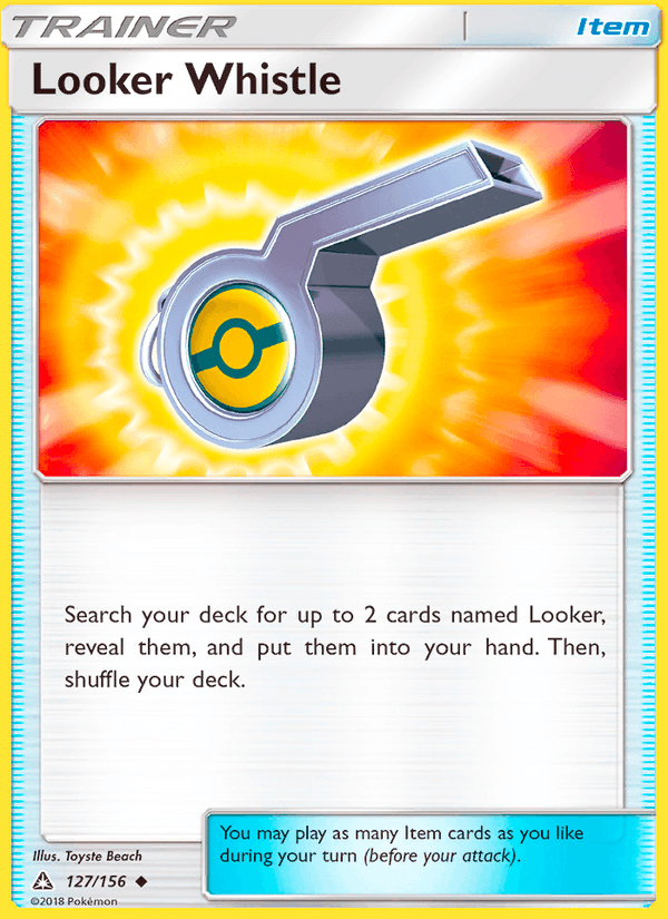 Looker Whistle 127/156 Ultra Prism English Pokémon card