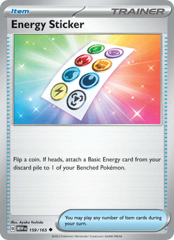 Energy Sticker 159/165 151 English Pokémon card