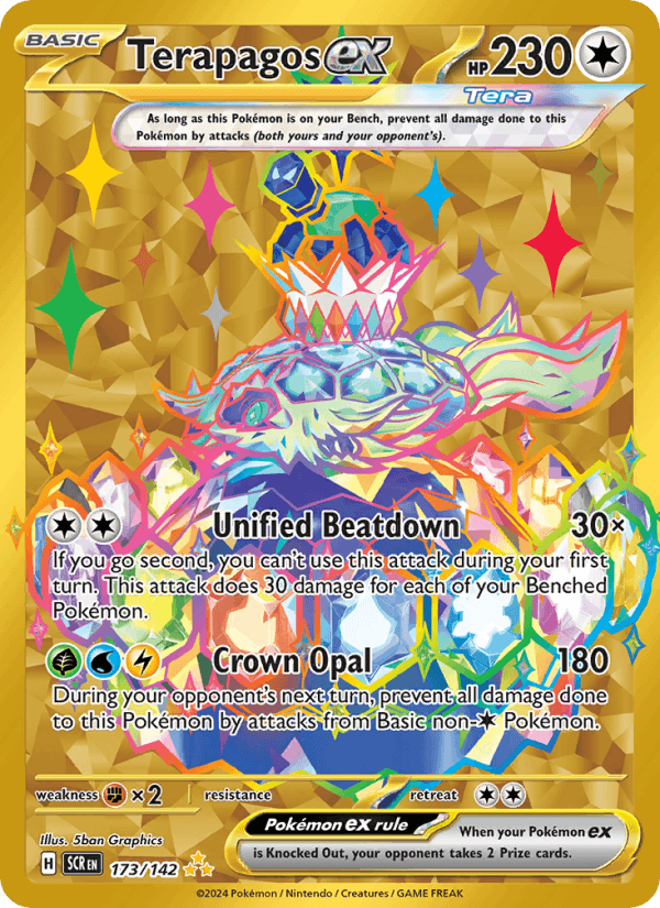 Terapagos ex 173/142 Stellar Crown English Pokémon card