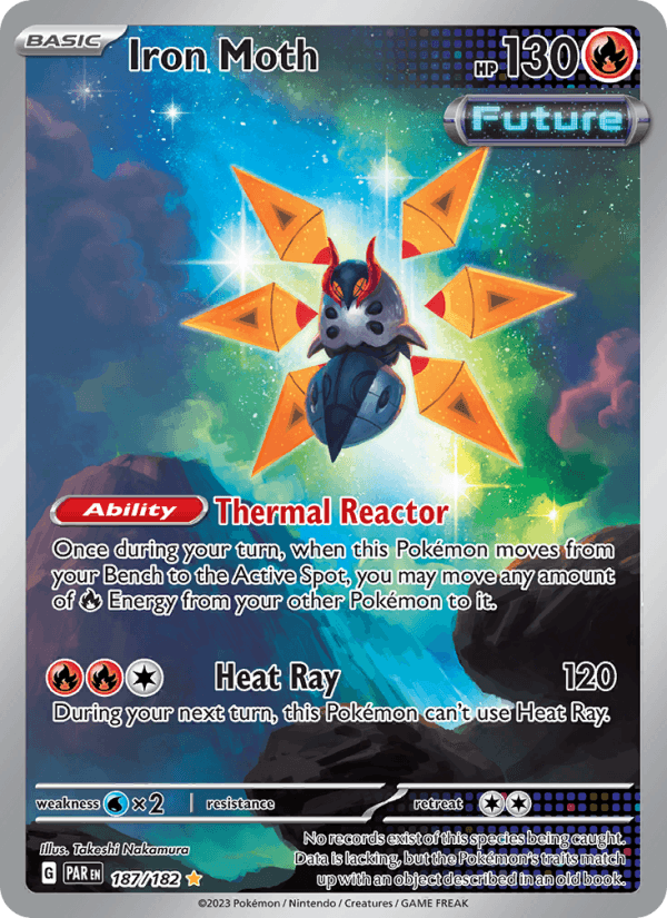 Iron Moth 187/182 Paradox Rift English Pokémon card