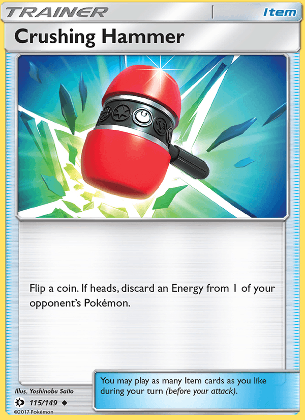 Crushing Hammer 115/149 Sun & Moon Base Set English Pokémon card