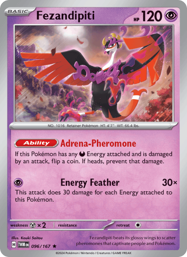Fezandipiti 96/167 Twilight Masquerade English Pokémon card
