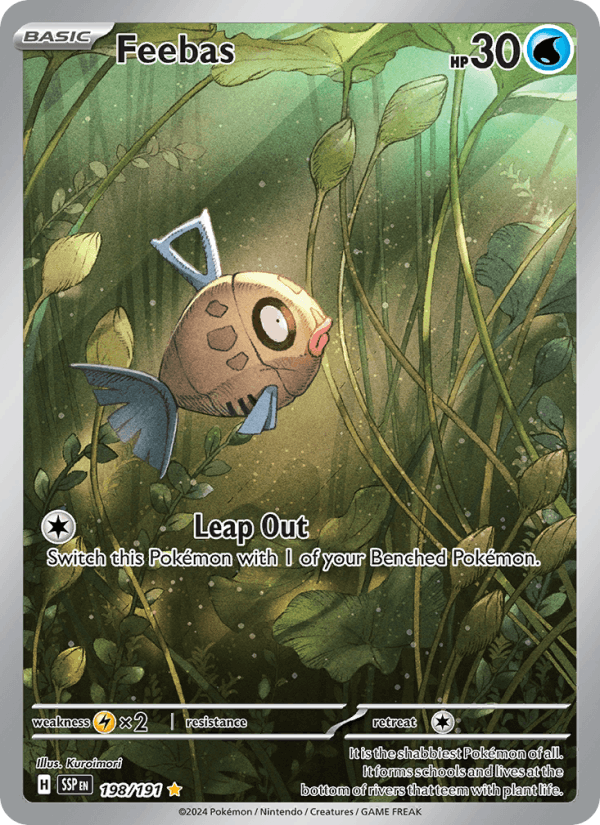 Feebas 198/191 Surging Sparks English Pokémon card