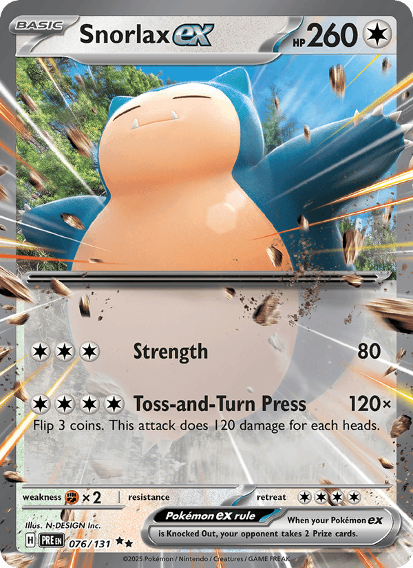 Snorlax ex 76/131 Prismatic Evolutions English Pokémon card