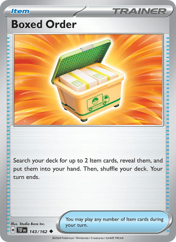 Boxed Order 143/162 Temporal Forces English Pokémon card
