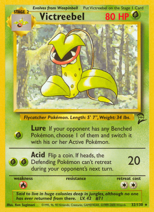 Victreebel 32/130 Base Set 2 English Pokémon card