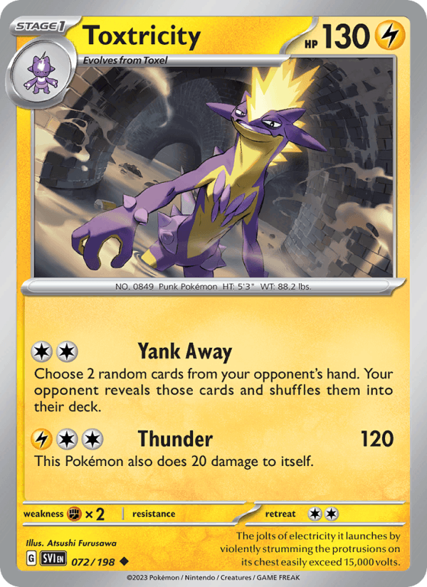 Toxtricity 72/198 Scarlet & Violet English Pokémon card