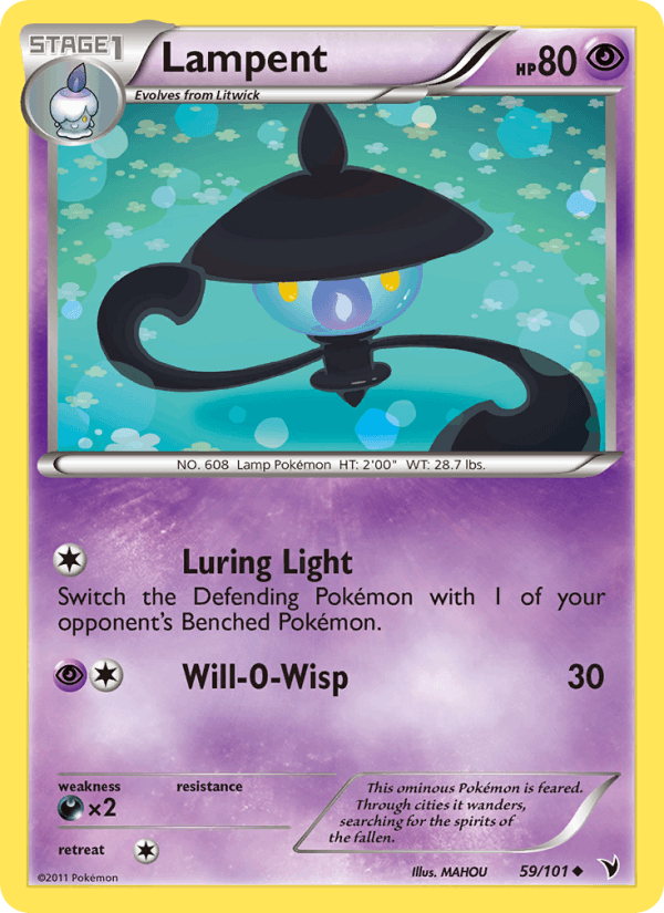 Lampent 59/101 Noble Victories English Pokémon card