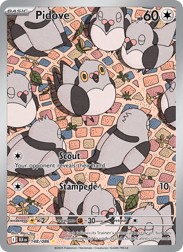 Pidove 148/86 Black Bolt English Pokémon card