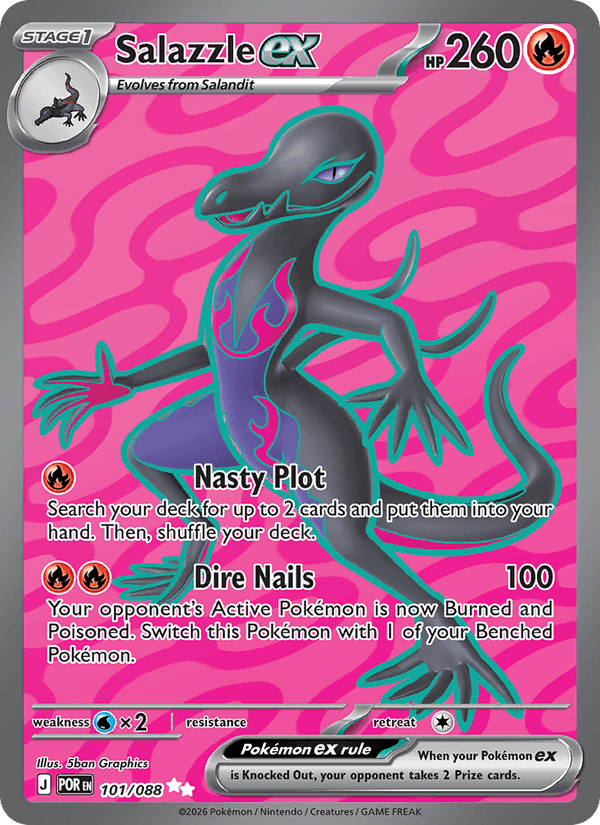 Salazzle ex 101/88 Perfect Order English Pokémon card