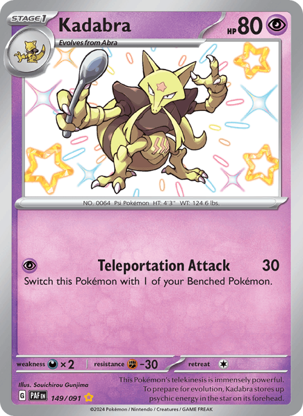 Kadabra 149/91 Paldean Fates English Pokémon card