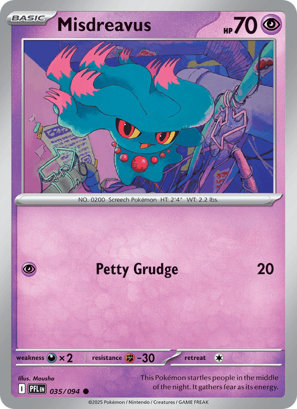 Misdreavus 35/94 Phantasmal Flames English Pokémon card