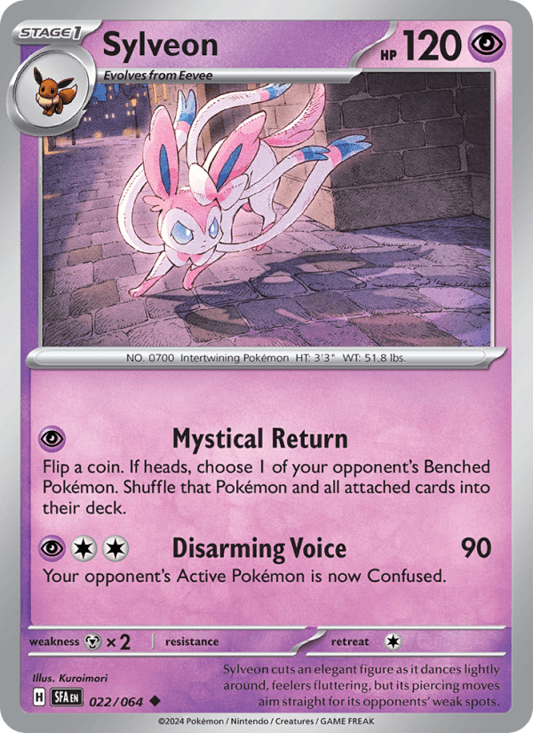 Sylveon 22/64 Shrouded Fable English Pokémon card