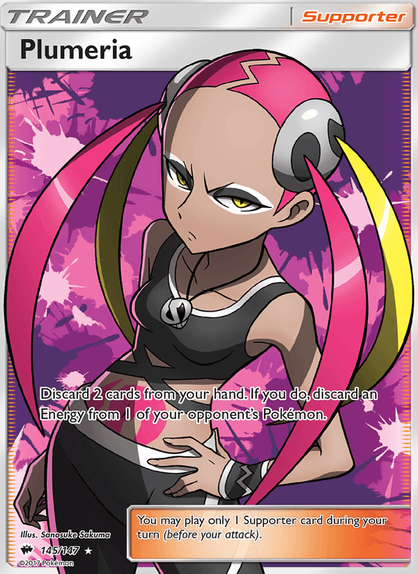 Plumeria 145/147 Burning Shadows English Pokémon card