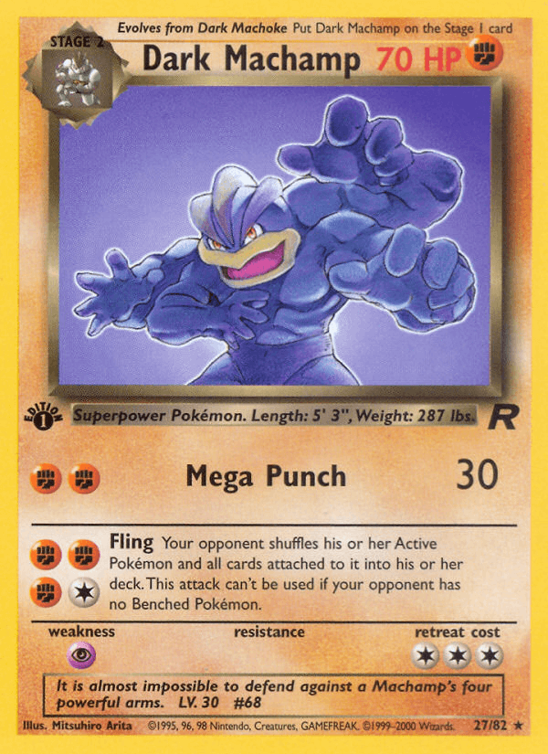 Dark Machamp 27/82 Team Rocket English Pokémon card