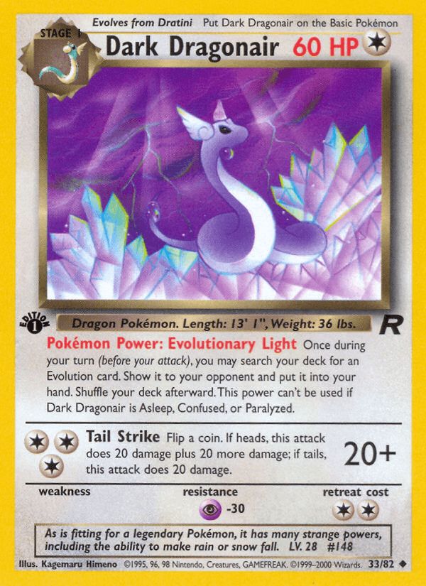 Dark Dragonair 33/82 Team Rocket English Pokémon card