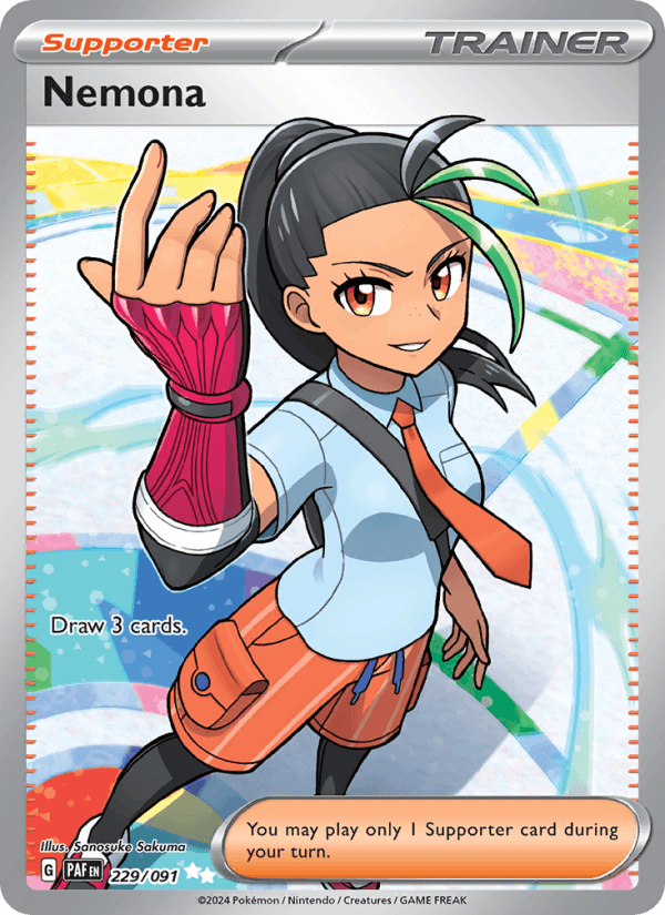 Nemona 229/91 Paldean Fates English Pokémon card