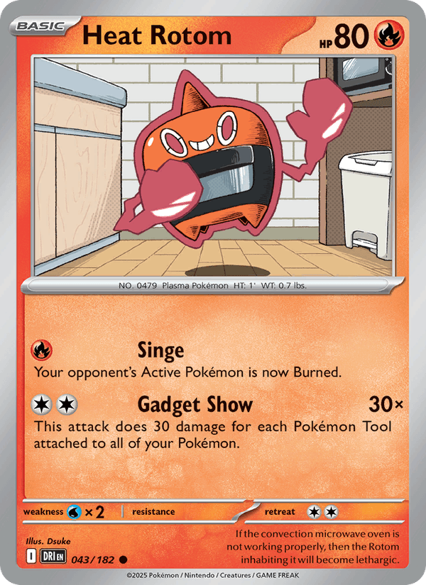 Heat Rotom 43/182 Destined Rivals English Pokémon card