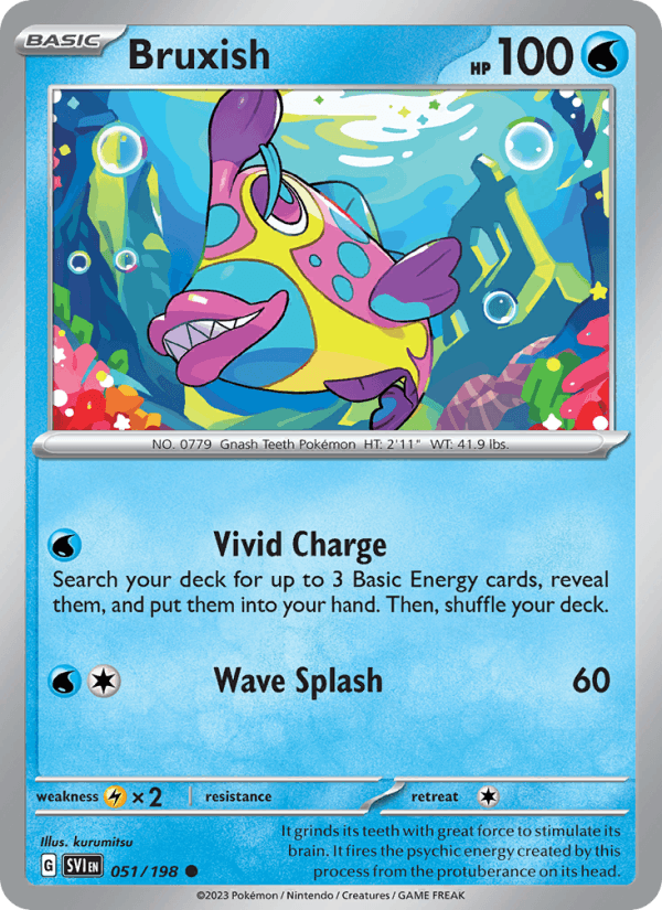 Bruxish 51/198 Scarlet & Violet English Pokémon card