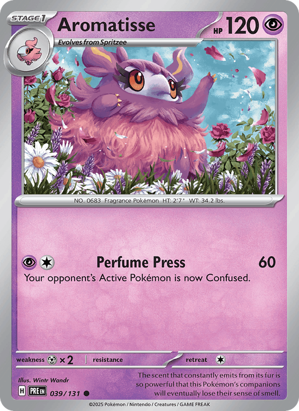 Aromatisse 39/131 Prismatic Evolutions English Pokémon card